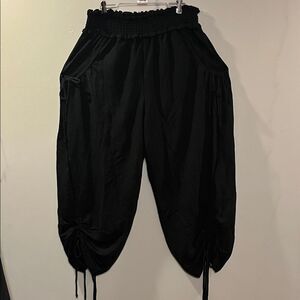 NWOT Free People Black Drawstring Pants